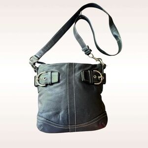 Y2K ▶️ Coach ◀️ Vintage 2005 Soft Black Hobo Convertible Bag 1452